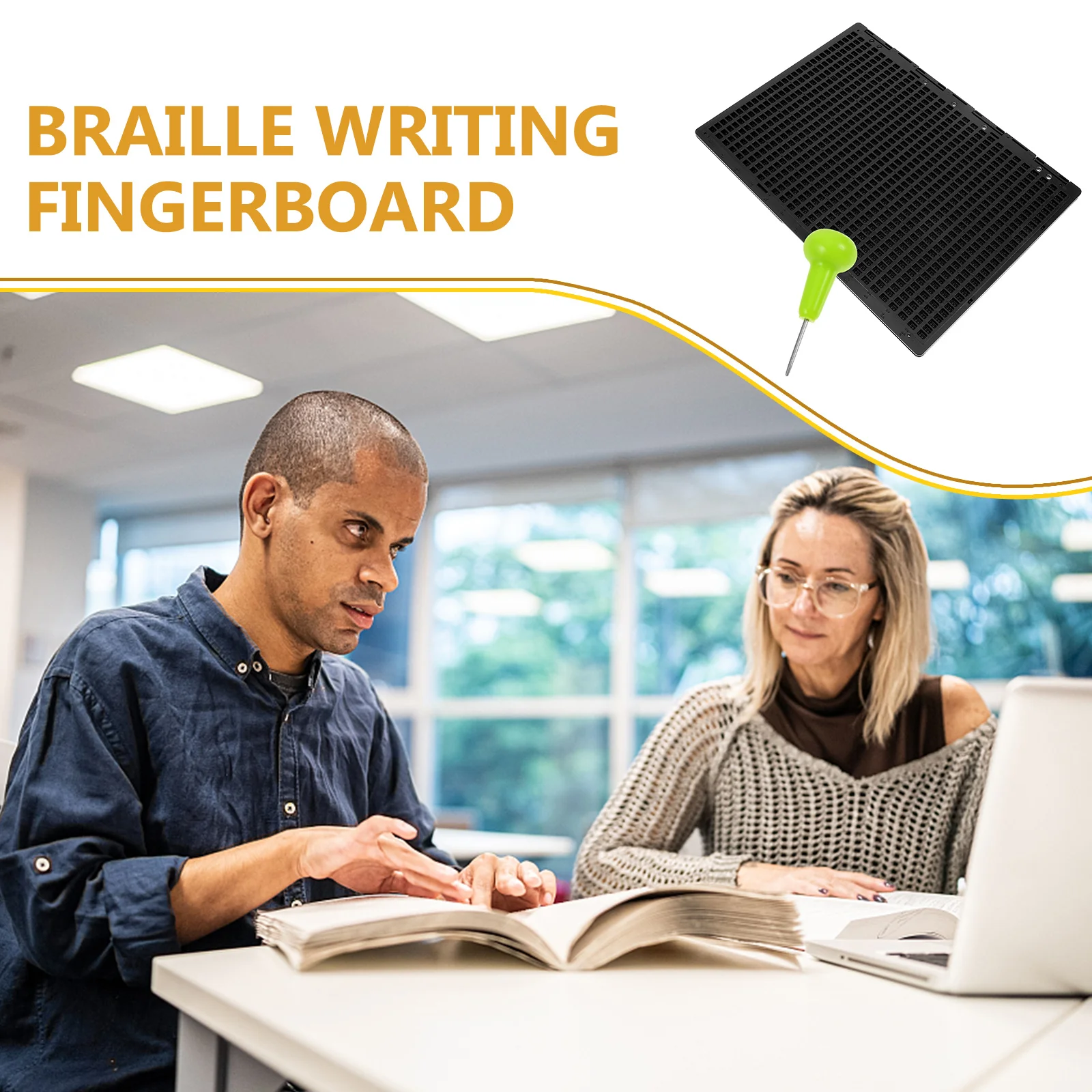 1 set Braille Writing Stylus Braille Board Kit 27x30 Blind Learning Tool Stylus Set Plastic Design For Students
1 set Braille Writing Stylus Braille Board Kit 27x30 Blind Learning Tool Stylus Set Plastic Design For Students