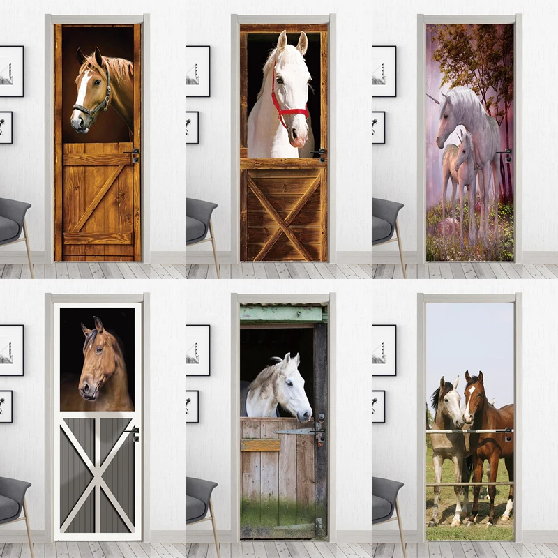 Minimalist 3D Door Sticker Horse PVC Mural Wall Sticker Self Adhesive Decal Removable Wallpaper for Home Office Renovation Decor
Minimalist 3D Door Sticker Horse PVC Mural Wall Sticker Self Adhesive Decal Removable Wallpaper for Home Office Renovation Decor