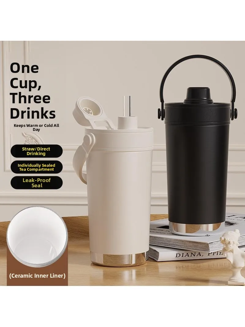 Ceramic Inner Double-Walled Insulated Coffee Cup Portable Straw Handle Beverage Cup Stylish Chinese Design Student Water Bottle
Ceramic Inner Double-Walled Insulated Coffee Cup Portable Straw Handle Beverage Cup Stylish Chinese Design Student Water Bottle
