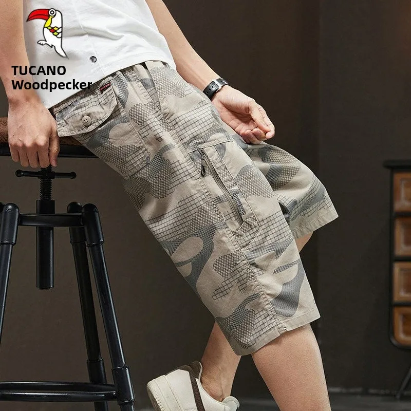 Мужские камуфляжные рабочие брюки TUCANO, свободные, из чистого хлопка, длиной до колена, повседневные летние шорты-бриджи
Мужские камуфляжные рабочие брюки TUCANO, свободные, из чистого хлопка, длиной до колена, повседневные летние шорты-бриджи