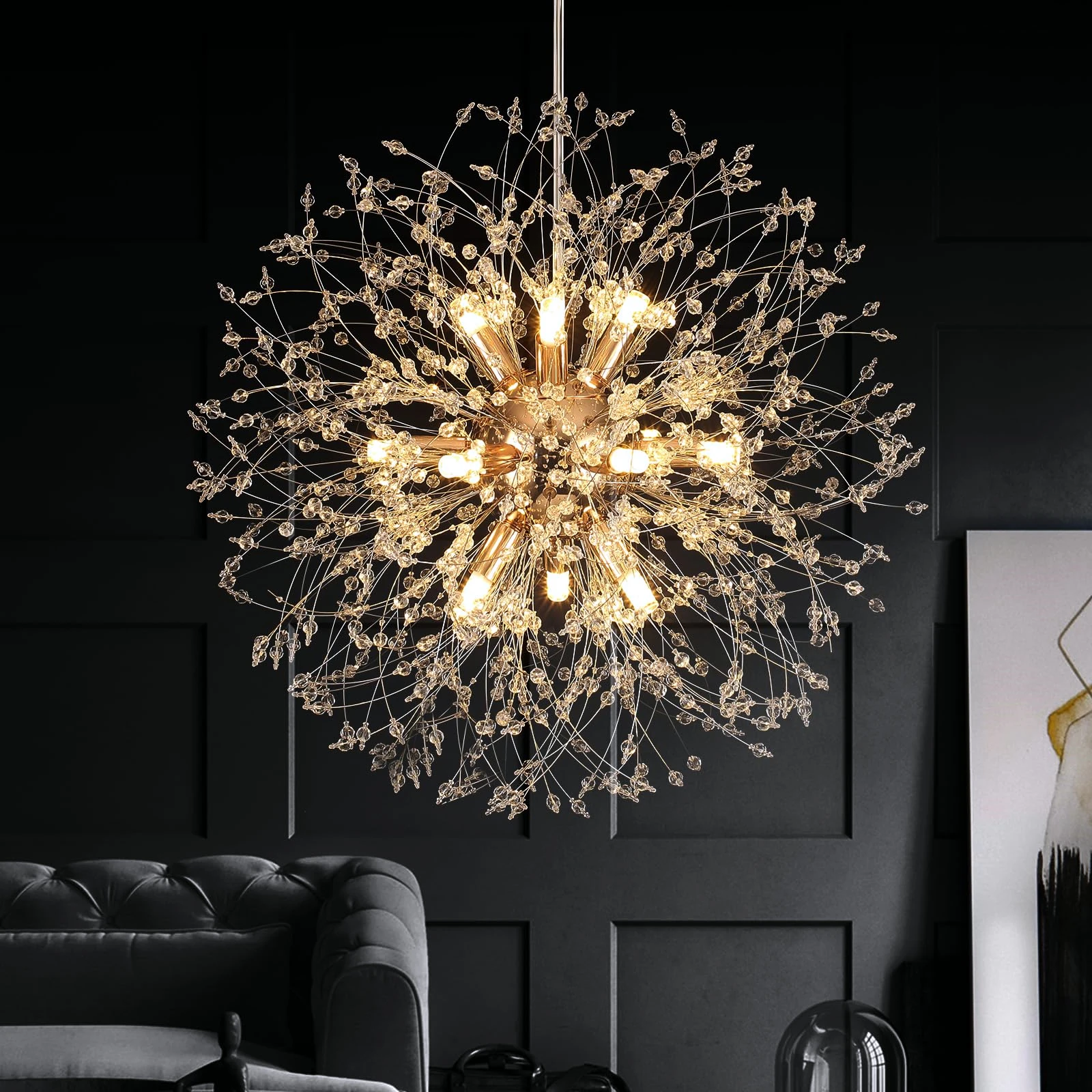 Luxury Crystal Ceiling Pendant Light Living Dinging Room Kitchen Chandelier Dandelion Decor Modern Children's Room Hanging Lamps
Luxury Crystal Ceiling Pendant Light Living Dinging Room Kitchen Chandelier Dandelion Decor Modern Children's Room Hanging Lamps