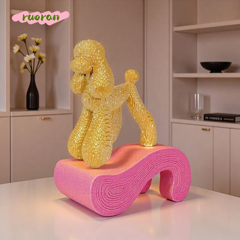 Creative Best Selling Glitter Poodle Resin Statue Home Tabletop Decoration Modern Simple Gift
Creative Best Selling Glitter Poodle Resin Statue Home Tabletop Decoration Modern Simple Gift
