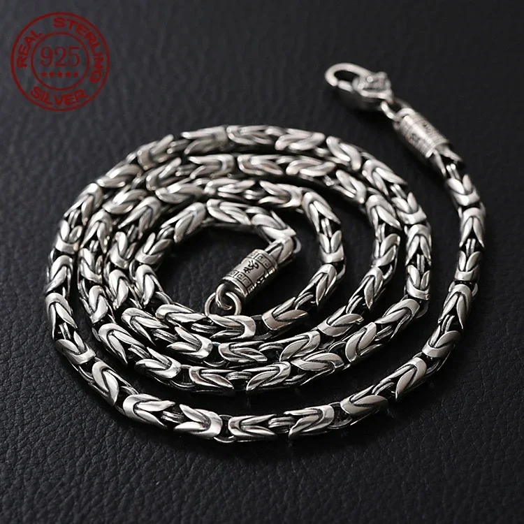 New Fashion Silver Jewelry Retro 6MM Thick Six-Character Mantra Trendy Personality Man Necklaces
New Fashion Silver Jewelry Retro 6MM Thick Six-Character Mantra Trendy Personality Man Necklaces