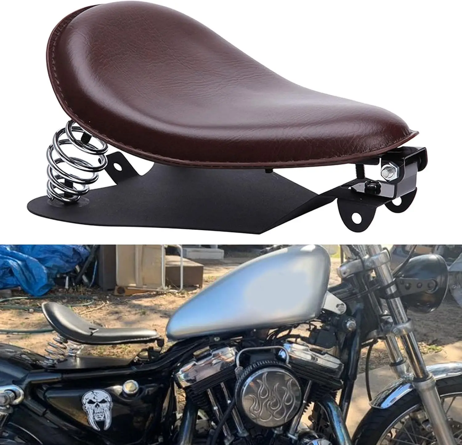 Brown Motocycle Solo Seat Spring Base Plate Bracket Kit For Harley Sportster XL 883 1200 Bobber 48 (Brown)
Brown Motocycle Solo Seat Spring Base Plate Bracket Kit For Harley Sportster XL 883 1200 Bobber 48 (Brown)