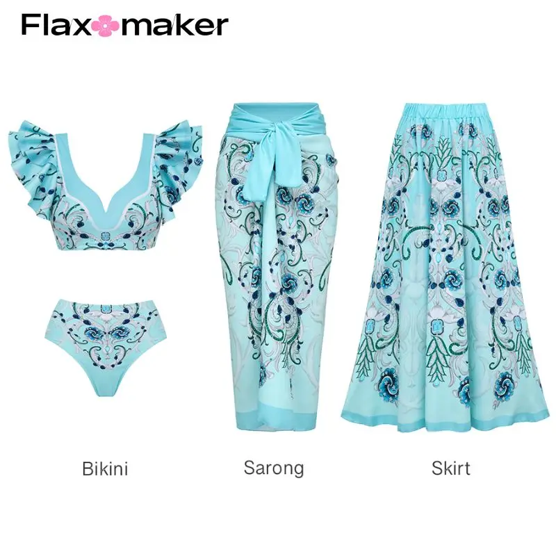 Купальник Flaxmaker с принтом голубых ювелирных изделий и саронг Flaxmaker, распродажа, купальный костюм из двух частей оптом
Купальник Flaxmaker с принтом голубых ювелирных изделий и саронг Flaxmaker, распродажа, купальный костюм из двух частей оптом