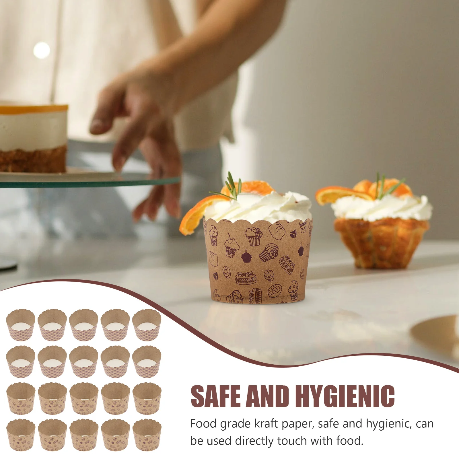 100pcs Kraft Paper Cups Muffin Cake Liners Small Size Heat Resistant Non Stick Kitchen Gadgets Parties Weddings
100pcs Kraft Paper Cups Muffin Cake Liners Small Size Heat Resistant Non Stick Kitchen Gadgets Parties Weddings