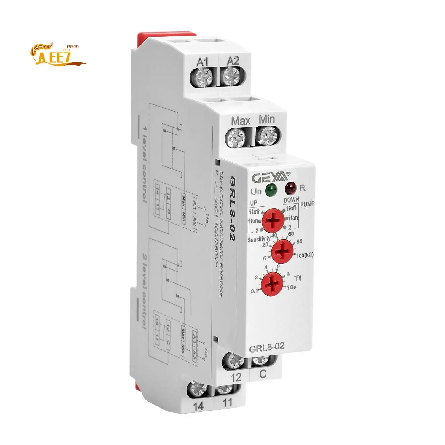 AEE7-GEYA GRL8-02 Liquid Control Relay Level Control Relay 10A ACDC24V-240V Wide Range Voltage Water Pump Relay
AEE7-GEYA GRL8-02 Liquid Control Relay Level Control Relay 10A ACDC24V-240V Wide Range Voltage Water Pump Relay
