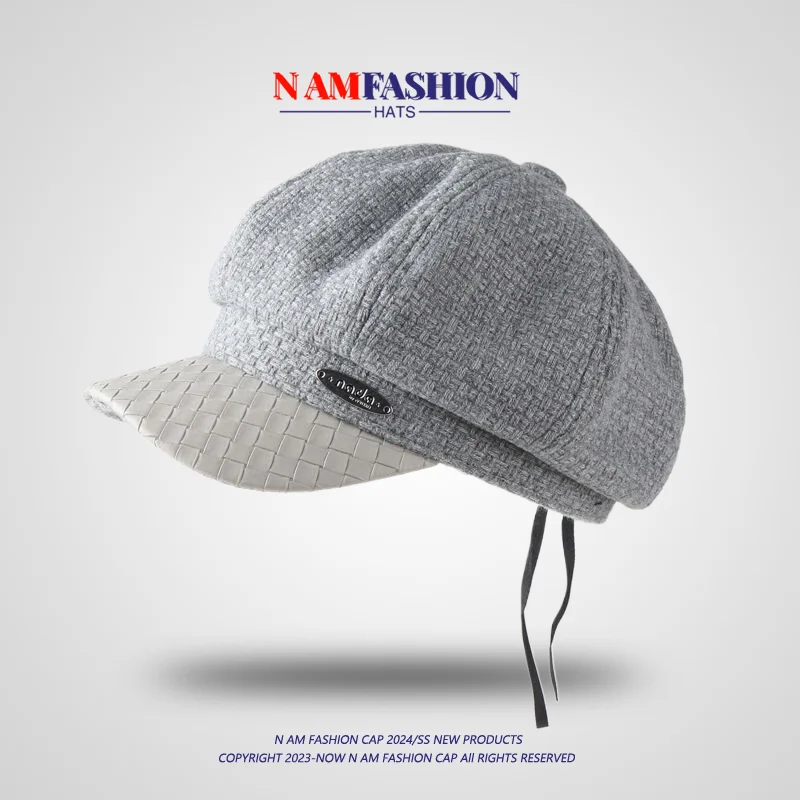 Hat Female Small Grid Brim Octagonal Hat Vintage British Style Painter Newsboy Hat Fashion Beret
Hat Female Small Grid Brim Octagonal Hat Vintage British Style Painter Newsboy Hat Fashion Beret