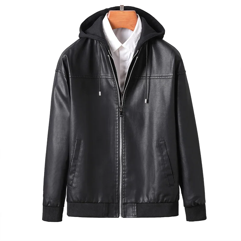 Hooded Leather Jacket Winter PU Leather Coat Teenage Jackets Men's Jacket Men's Motorcycle Leather Coat Motorcycle Punk Jacket
Hooded Leather Jacket Winter PU Leather Coat Teenage Jackets Men's Jacket Men's Motorcycle Leather Coat Motorcycle Punk Jacket