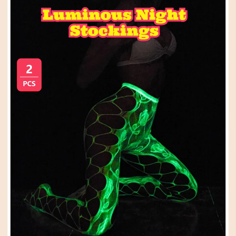 2PCS Glow Green Fishnet Stockings Luminous Hollow Out Sexy Pantyhose Mesh Legwear Nightclub Bar Party Dance Slim Soft Base Tight
2PCS Glow Green Fishnet Stockings Luminous Hollow Out Sexy Pantyhose Mesh Legwear Nightclub Bar Party Dance Slim Soft Base Tight