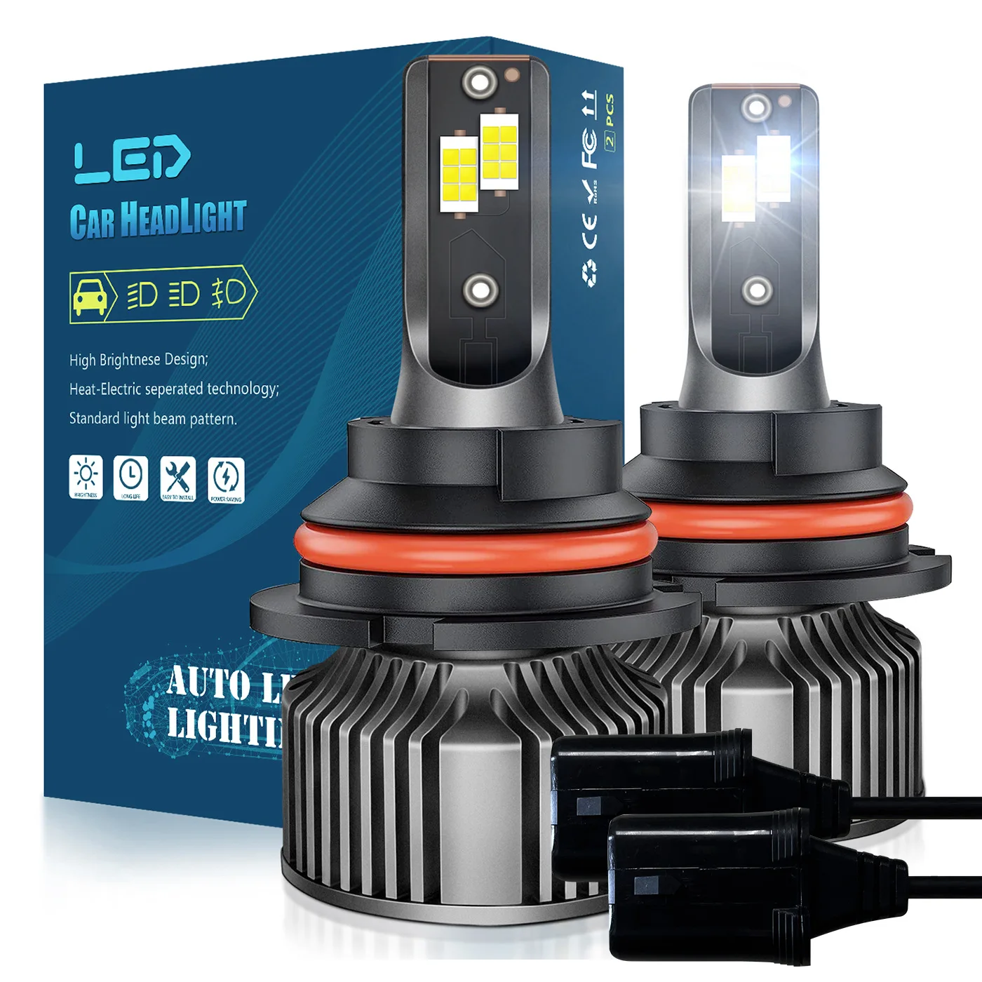 8000K LED Car Headlight Bulbs, High Low Beam HB1 HB5 H13 12v 24v Auto Lamps 9007 9004 9008 Conversion Kit
8000K LED Car Headlight Bulbs, High Low Beam HB1 HB5 H13 12v 24v Auto Lamps 9007 9004 9008 Conversion Kit
