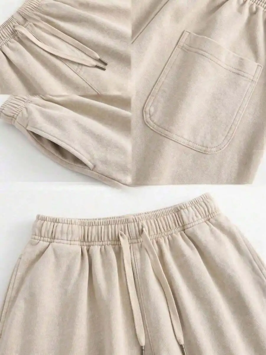 Men Casual Beige Shorts With Pockets Elastic Waist Drawstring Loose Fit Summer
Men Casual Beige Shorts With Pockets Elastic Waist Drawstring Loose Fit Summer