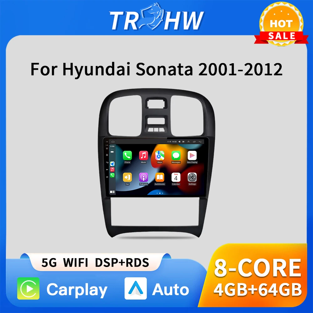 For Hyundai Sonata EF 2001 - 2012 Carplay Auto 4G+WIFI GPS Car Radio Navigation Multimedia Video Player Stereo BT Android 13
For Hyundai Sonata EF 2001 - 2012 Carplay Auto 4G+WIFI GPS Car Radio Navigation Multimedia Video Player Stereo BT Android 13