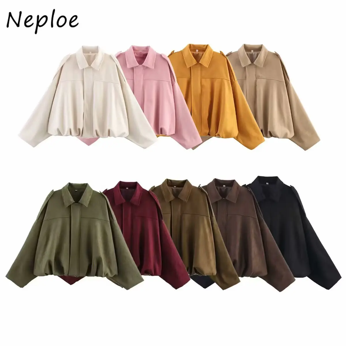 Neploe с отложным воротником, европейское элегантное офисное женское пальто, простая повседневная бархатная куртка-фонарь, универсальная нежная верхняя одежда в стиле меньшинств
Neploe с отложным воротником, европейское элегантное офисное женское пальто, простая повседневная бархатная куртка-фонарь, универсальная нежная верхняя одежда в стиле меньшинств