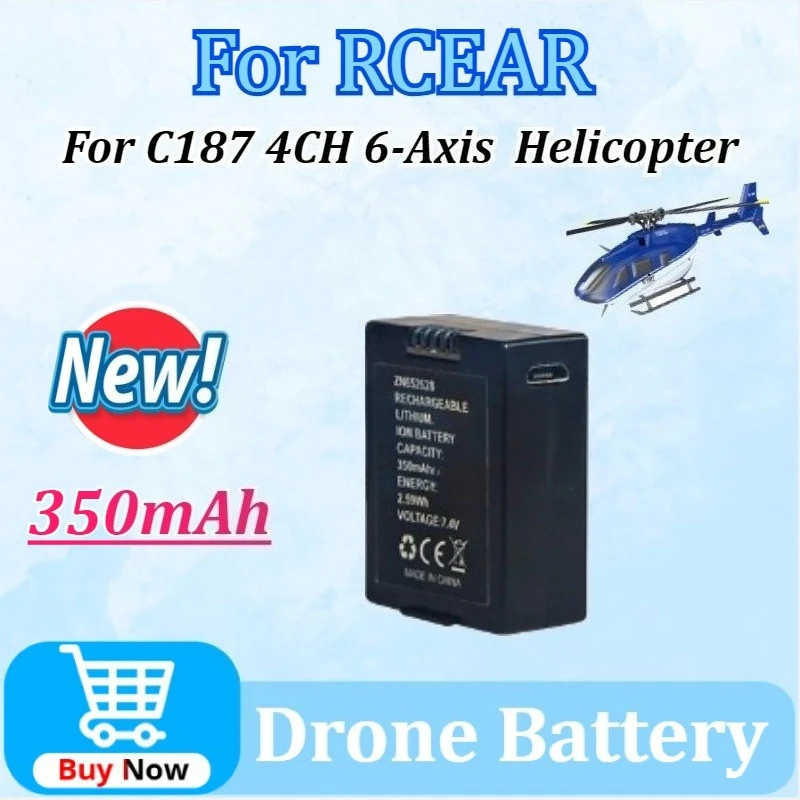 Upgraded High-Capacity Batteries 7.4V 350mAh Lipo Battery for RC EAR C187 Helicopter Spare Parts Accessories
Upgraded High-Capacity Batteries 7.4V 350mAh Lipo Battery for RC EAR C187 Helicopter Spare Parts Accessories