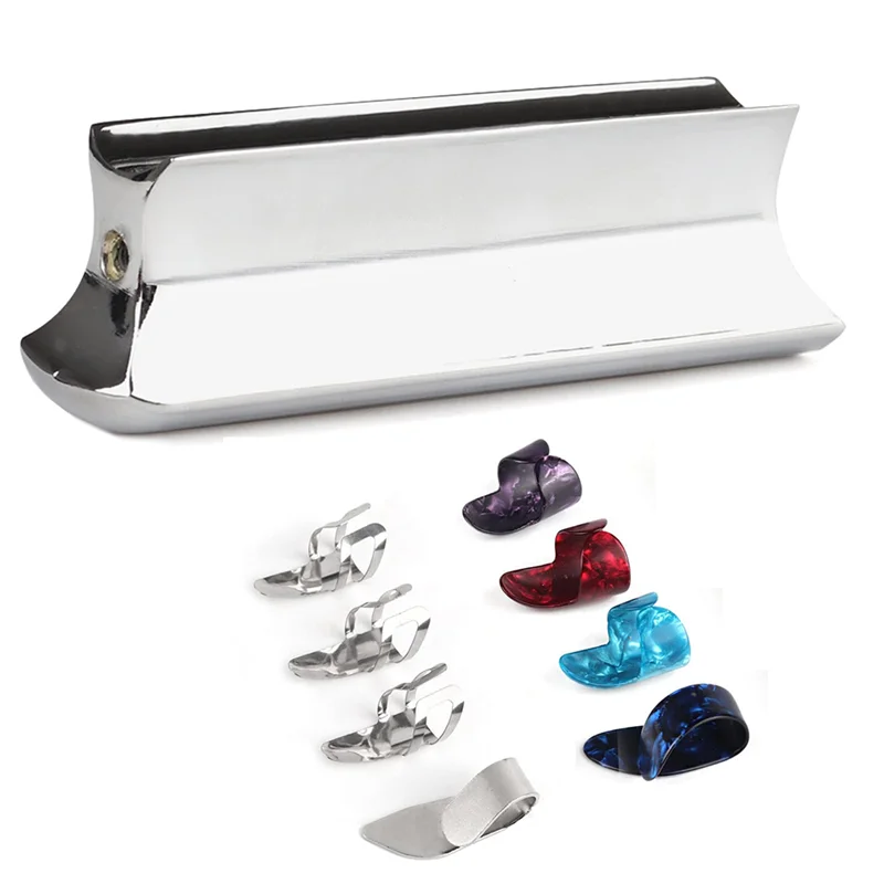 Guitar Slide Metal Steel Tone-Bar,with Celluloid and Stainless Steel Metal Thumb & Finger Picks
Guitar Slide Metal Steel Tone-Bar,with Celluloid and Stainless Steel Metal Thumb & Finger Picks