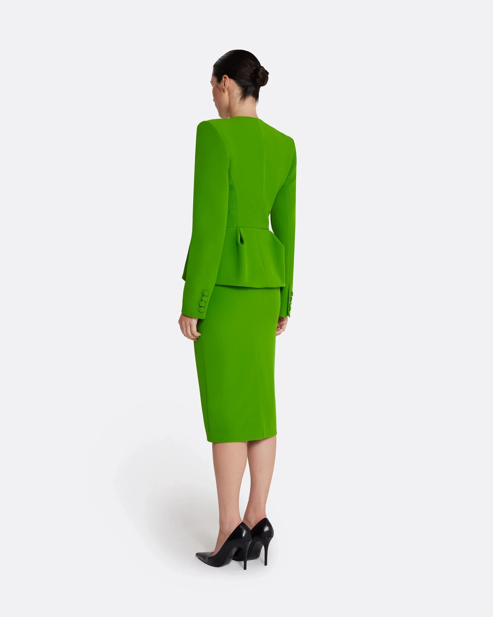 Customized Green Deep V-neck Full Sleeve Party Dresses Women's Jersey Straight Knee Length Evening Dress with Button Prom Gowns
Customized Green Deep V-neck Full Sleeve Party Dresses Women's Jersey Straight Knee Length Evening Dress with Button Prom Gowns