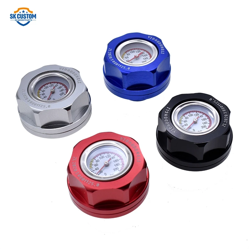 Aluminum Engine Oil Filter Fuel Tank Cap Cover with Temperature Gauge for Honda Toyota Nissan
Aluminum Engine Oil Filter Fuel Tank Cap Cover with Temperature Gauge for Honda Toyota Nissan