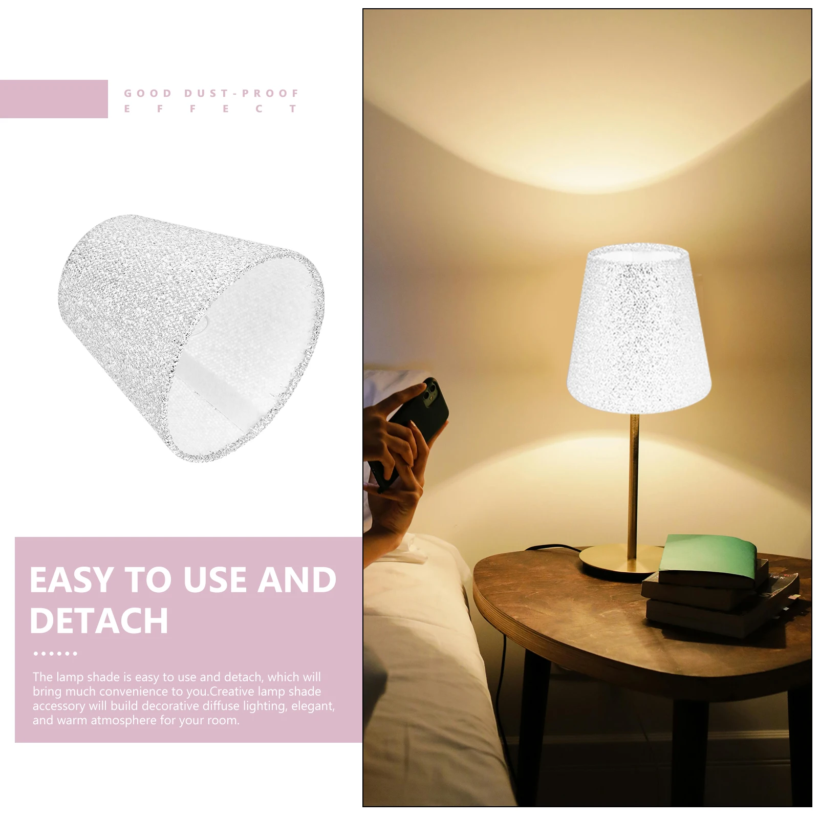 Creative Silver Onion Fabric Lampshade Clamp Base Table Lamp Cover Dust Protection Warm Atmosphere Desk Light Small Night Lamp
Creative Silver Onion Fabric Lampshade Clamp Base Table Lamp Cover Dust Protection Warm Atmosphere Desk Light Small Night Lamp