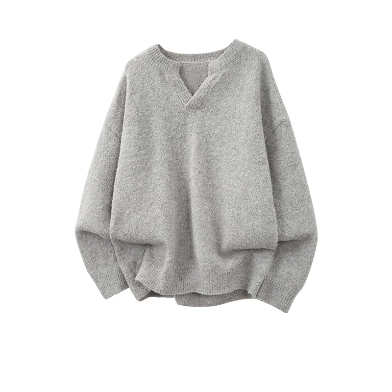 Мужской пуловер с v-образным вырезом, корейский модный однотонный мягкий вязаный свитер, весна-осень, повседневные модные свободные простые вязаные футболки 
Мужской пуловер с v-образным вырезом, корейский модный однотонный мягкий вязаный свитер, весна-осень, повседневные модные свободные простые вязаные футболки