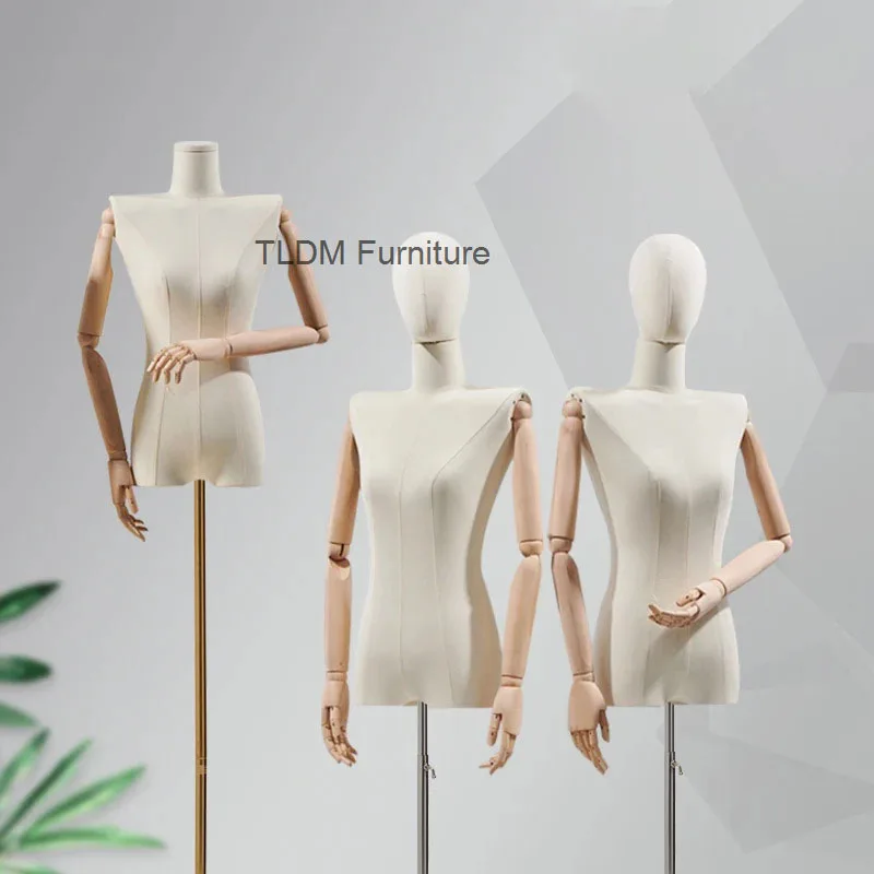 Korean Flat Shoulder Female Mannequins Wedding Dress Shop Mannequins Window Display Stand Clothing Store Half-length Mannequin
Korean Flat Shoulder Female Mannequins Wedding Dress Shop Mannequins Window Display Stand Clothing Store Half-length Mannequin