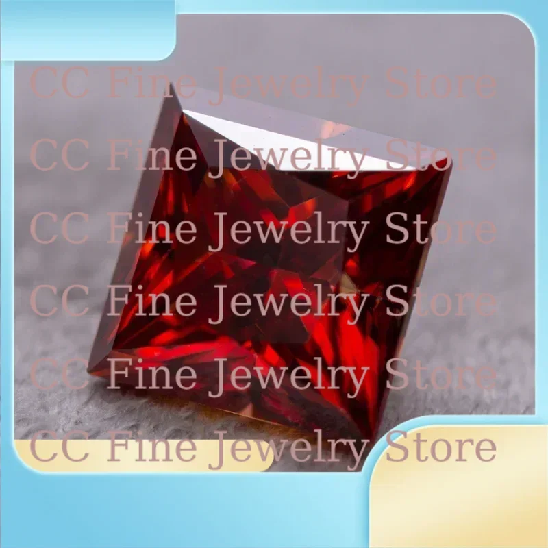 Moissanite Stone Garnet Color Princess Cut Artificial Gemstone DIY Advanced Jewelry Rings Earrings Making With Certificate
Moissanite Stone Garnet Color Princess Cut Artificial Gemstone DIY Advanced Jewelry Rings Earrings Making With Certificate