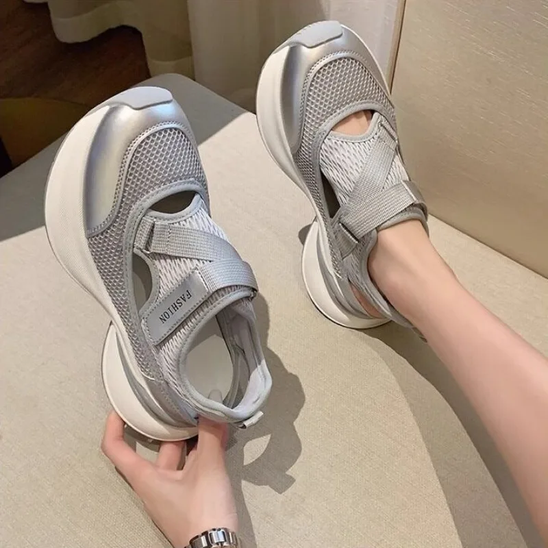 2026 Summer Platform Hollowed-Out Breathable Heightened Dad Shoes Fashion Single Sandals Mesh Sporty Flip-Flops for Women,35-40
2026 Summer Platform Hollowed-Out Breathable Heightened Dad Shoes Fashion Single Sandals Mesh Sporty Flip-Flops for Women,35-40