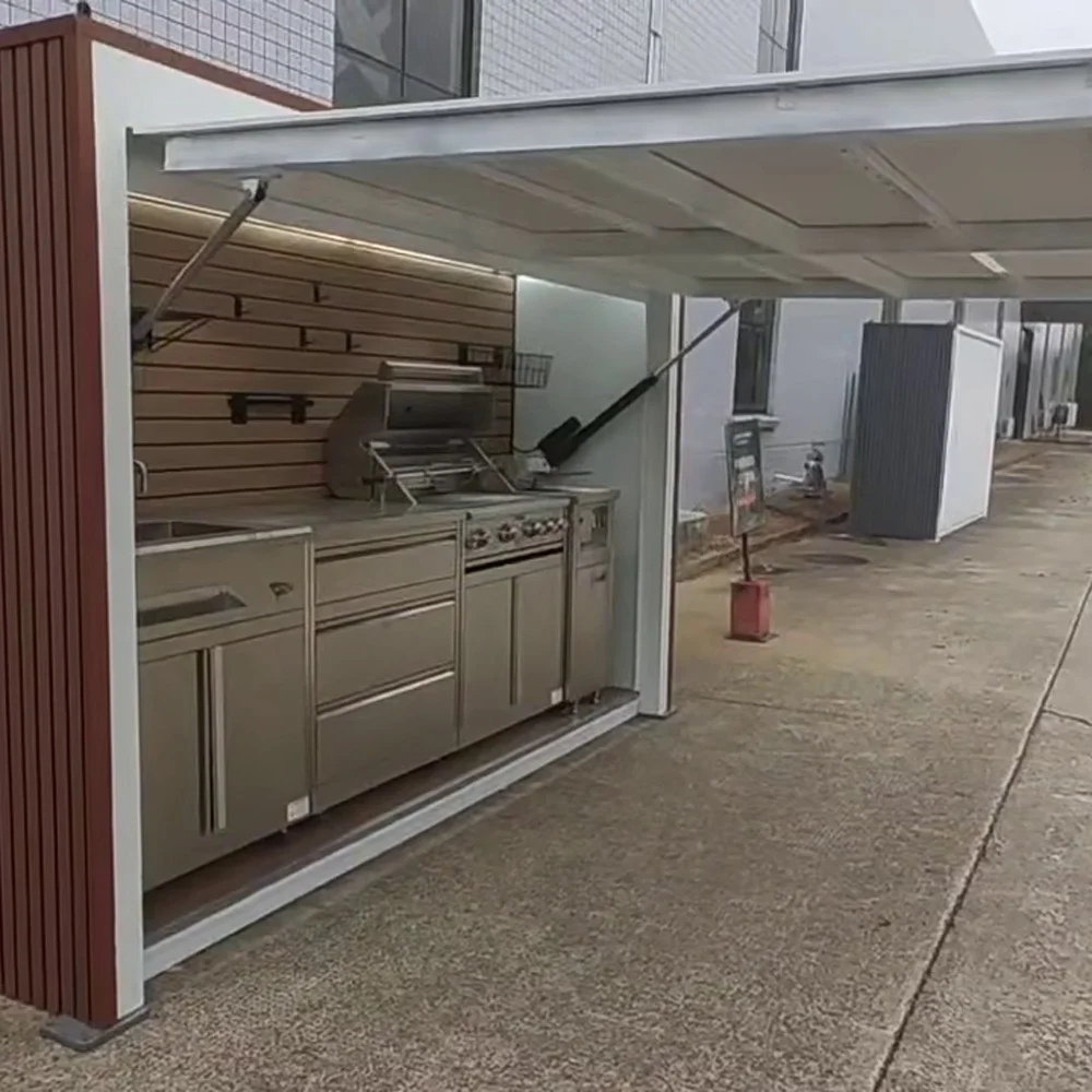 Customized BBQ Pods Waterproof Outdoor Kitchen BBQ Grill Garden/Backyard Stainless Steel Outdoor Kitchen with Shed
Customized BBQ Pods Waterproof Outdoor Kitchen BBQ Grill Garden/Backyard Stainless Steel Outdoor Kitchen with Shed