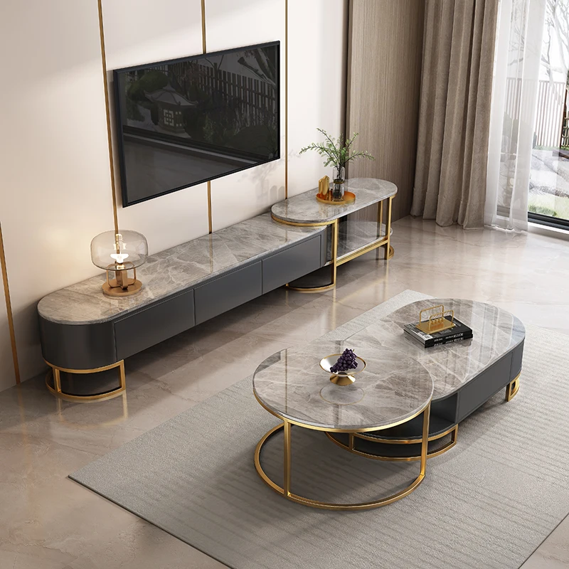 Modern Luxury TV Unit Table Top Sintered Stone TV Cabinet Coffee Table Set Combination Extendable Center Table
Modern Luxury TV Unit Table Top Sintered Stone TV Cabinet Coffee Table Set Combination Extendable Center Table