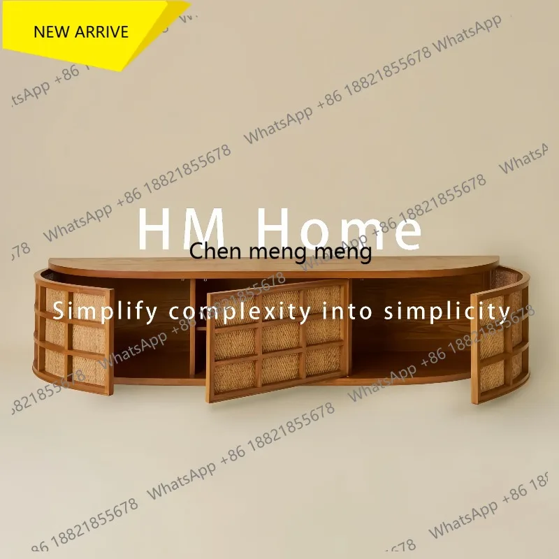 M182 Modern simple solid wood rattan curved TV cabinet locker log color designer living room
M182 Modern simple solid wood rattan curved TV cabinet locker log color designer living room