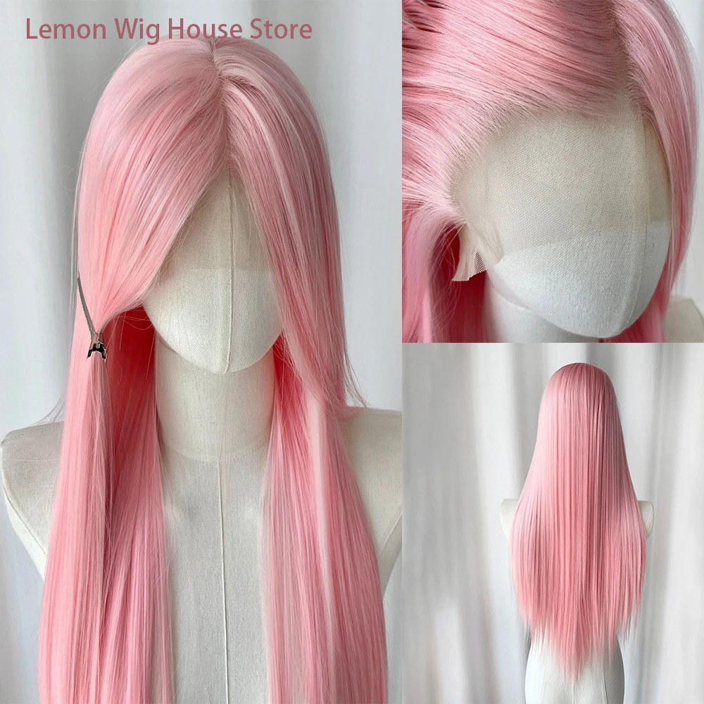 Pink Wig for Women 13x4 Lace Front Wig Lolita 28inch Long Straight Synthetic Hair High Quality Lace Wig Anime Cosplay Wigs
Pink Wig for Women 13x4 Lace Front Wig Lolita 28inch Long Straight Synthetic Hair High Quality Lace Wig Anime Cosplay Wigs
