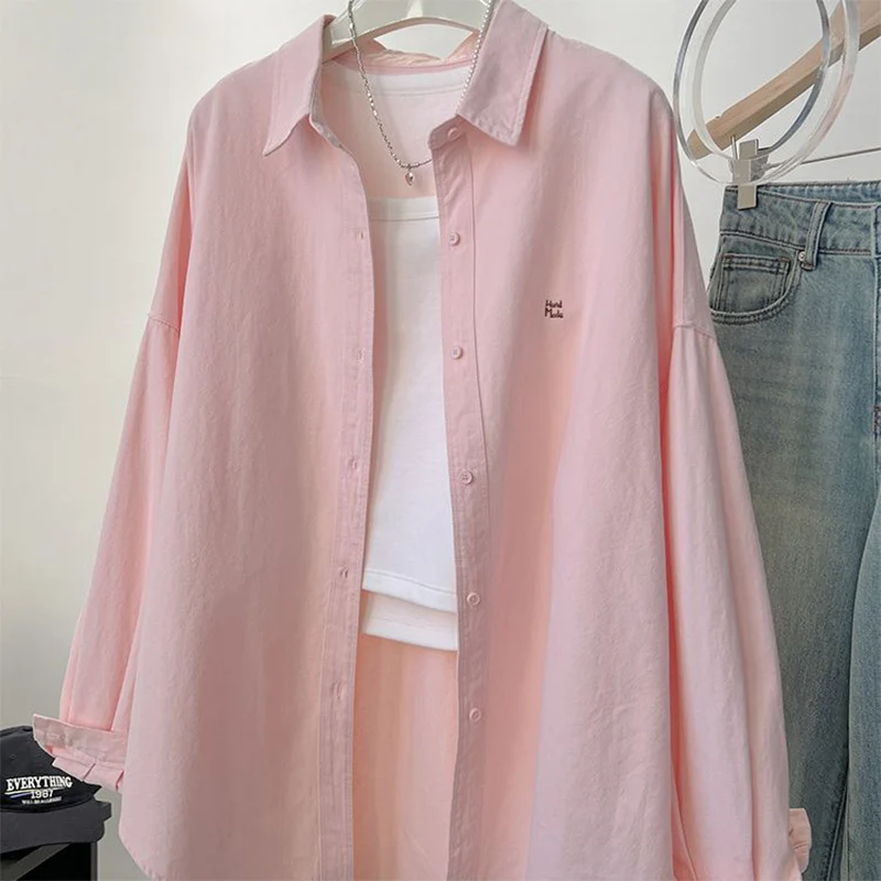 100% Pure Cotton Embroidered Long Sleeve Shirt Spring Autumn Casual Loose Slimming Tops Temperament Fashion Clothes for Women
100% Pure Cotton Embroidered Long Sleeve Shirt Spring Autumn Casual Loose Slimming Tops Temperament Fashion Clothes for Women