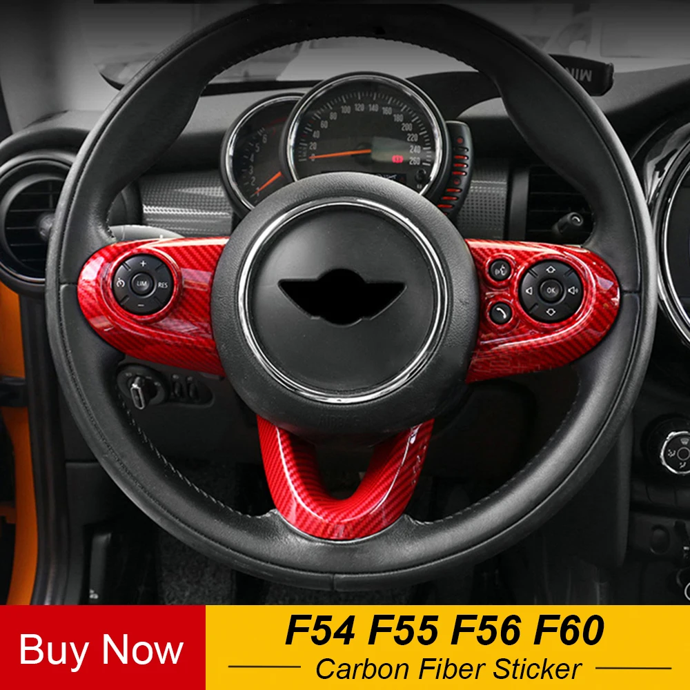 3pcs Carbon Fiber Car Steering Wheel Case Sticker Cover for M Coope r 1 F 54 club F 55 F 56 F 60 country Car Styling
3pcs Carbon Fiber Car Steering Wheel Case Sticker Cover for M Coope r 1 F 54 club F 55 F 56 F 60 country Car Styling