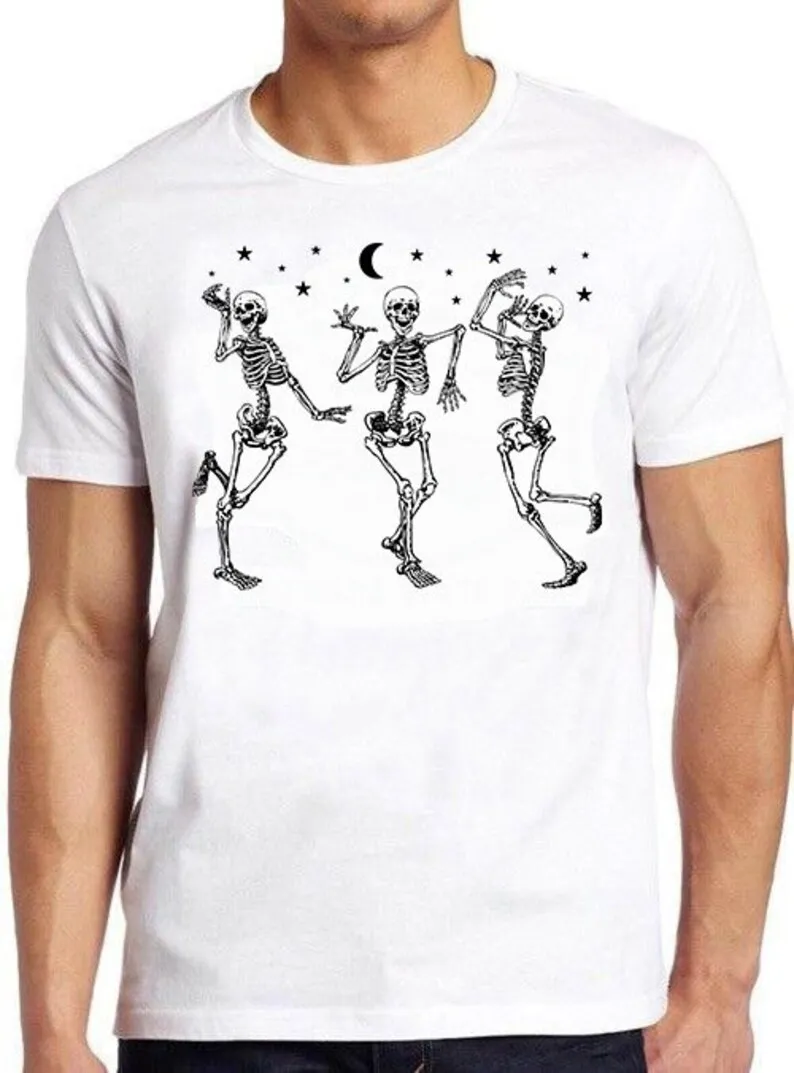Halloween Party Dancing Skeleton Skeletons Men Women Unisex Funny Retro Cool Top Tee T Shirt 513
Halloween Party Dancing Skeleton Skeletons Men Women Unisex Funny Retro Cool Top Tee T Shirt 513