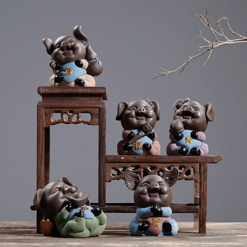Creative Purple Sand Pig Tea Pet Ornament Chinese Ceramic Home Decoration Craft Gift Tea Ceremony Table Decoration
Creative Purple Sand Pig Tea Pet Ornament Chinese Ceramic Home Decoration Craft Gift Tea Ceremony Table Decoration