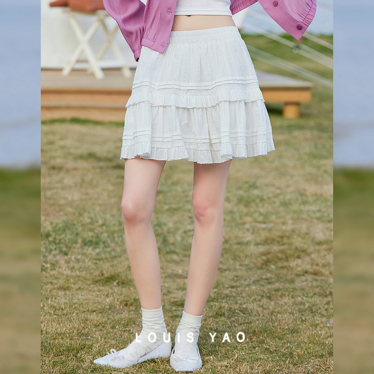 Lace Splicing Short Skirt Fashion Casual Pure Color High Waist Woman Short Skirt Female Clothing Summer New Models 2025
Lace Splicing Short Skirt Fashion Casual Pure Color High Waist Woman Short Skirt Female Clothing Summer New Models 2025