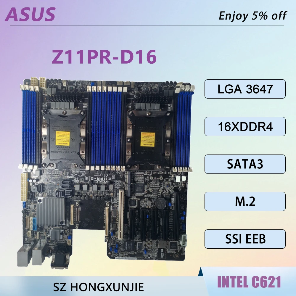 ASUS Z11PR-D16 C621 LGA 3647 workstation Motherboard Support Xeon Gold 5218 6226R Silver 4214 CPU 16xDDR4 SATA3 M.2 SSI EEB
ASUS Z11PR-D16 C621 LGA 3647 workstation Motherboard Support Xeon Gold 5218 6226R Silver 4214 CPU 16xDDR4 SATA3 M.2 SSI EEB
