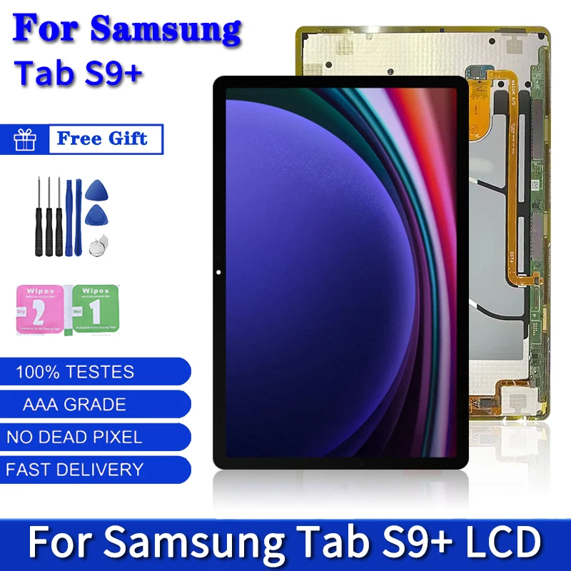 12,4 "AMOLED 120 Гц для Samsung Tab S9 + S9 Plus X810 ЖК-дисплей SM-X810 SM-X816B Дисплей с цифровым преобразователем сенсорного экрана в сборе
12,4 "AMOLED 120 Гц для Samsung Tab S9 + S9 Plus X810 ЖК-дисплей SM-X810 SM-X816B Дисплей с цифровым преобразователем сенсорного экрана в сборе