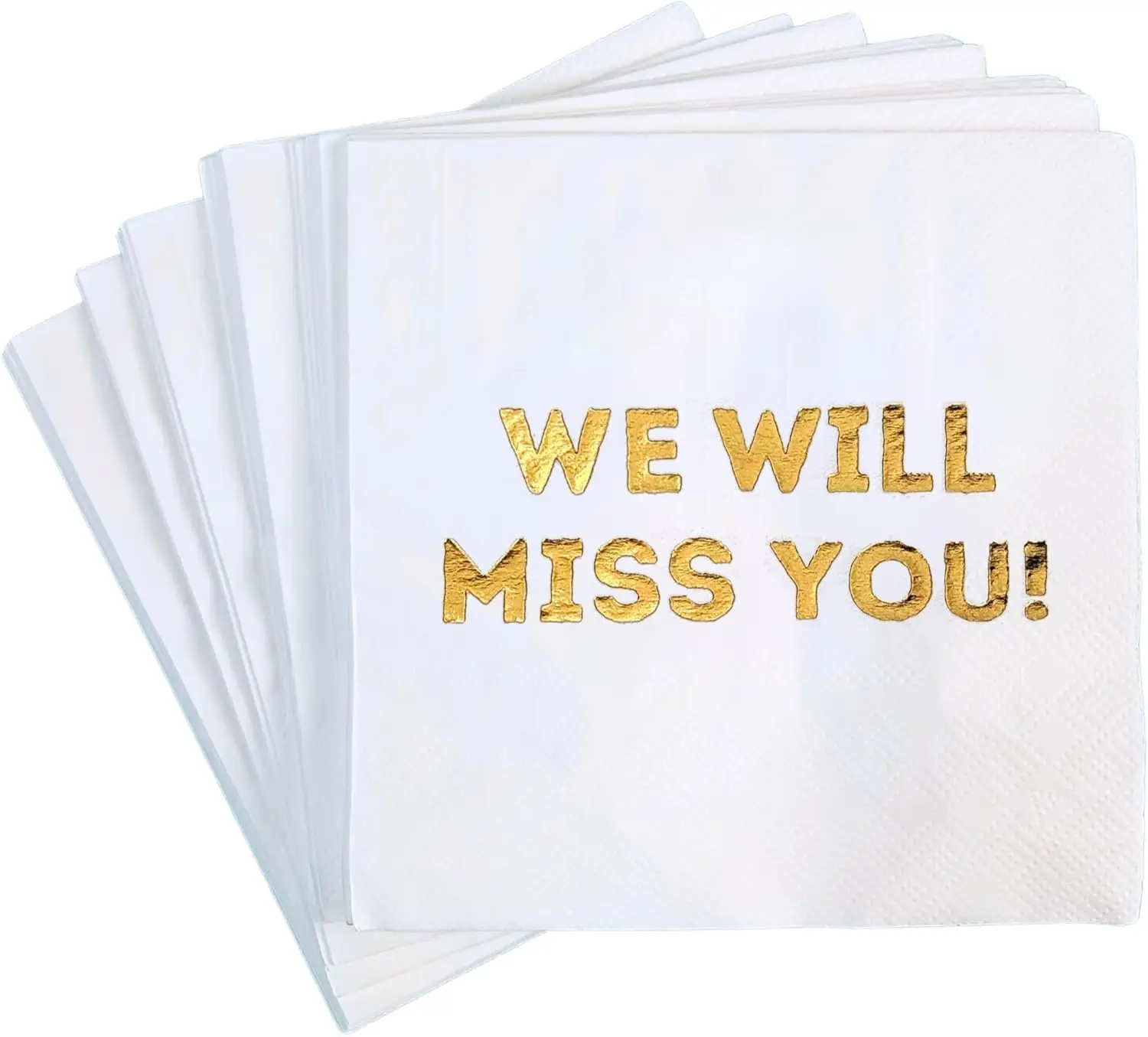 We Will Miss You Cocktail Napkins 50 Pack - Farewell Going Away Retirement Party Decorations, Goodbye Coworkers Military Army
We Will Miss You Cocktail Napkins 50 Pack - Farewell Going Away Retirement Party Decorations, Goodbye Coworkers Military Army