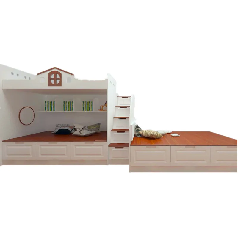 The new overall design of the room is upper and lower child and mother beds, American rural high and low tatami with ladder cabi
The new overall design of the room is upper and lower child and mother beds, American rural high and low tatami with ladder cabi