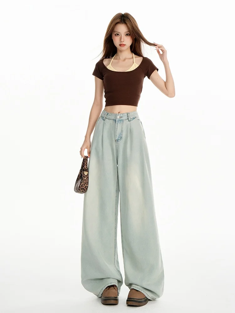 Джинсы с высокой талией, женские свободные широкие брюки длиной до пола, прямые брюки с завышенной талией, синие джинсы La Chapelle
Джинсы с высокой талией, женские свободные широкие брюки длиной до пола, прямые брюки с завышенной талией, синие джинсы La Chapelle