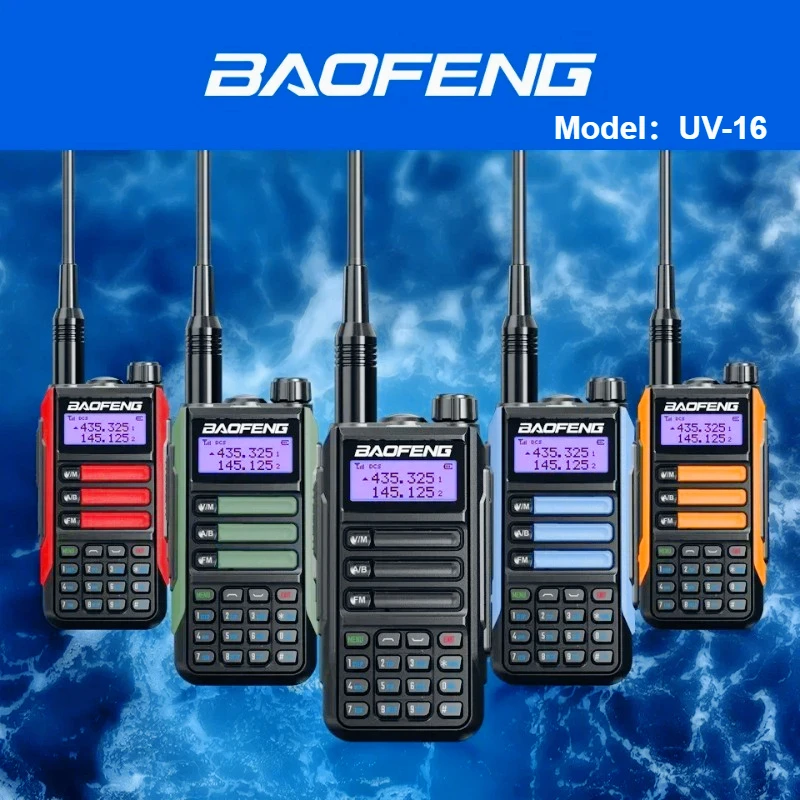 BAOFENG UV-16 рация дальнего действия высокой мощности профессиональный ручной трансивер двухдиапазонное 2-стороннее охотничье радио USB зарядное устройство
BAOFENG UV-16 рация дальнего действия высокой мощности профессиональный ручной трансивер двухдиапазонное 2-стороннее охотничье радио USB зарядное устройство