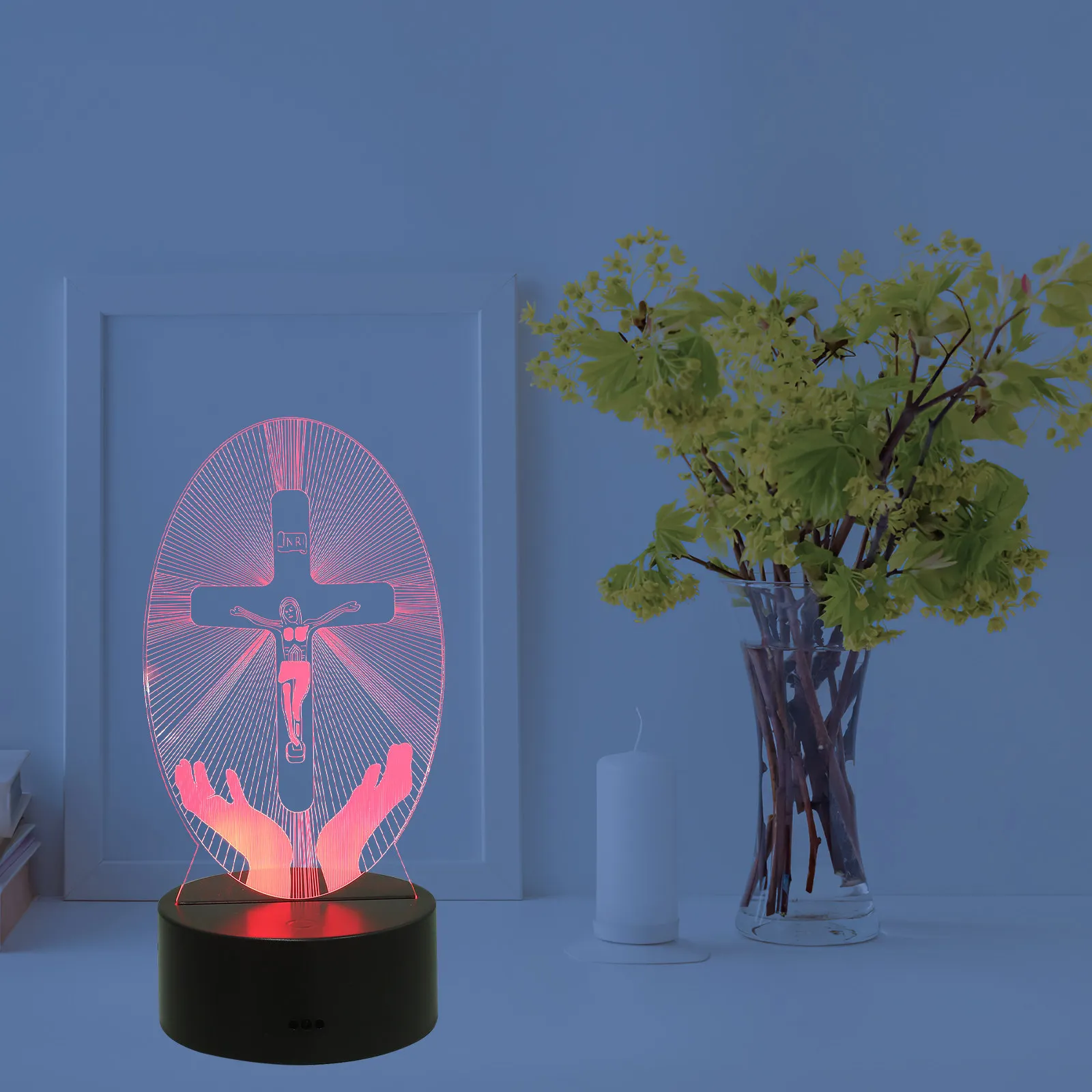 3D-светильник с гравировкой в виде креста, ночник с RGB-подсветкой и пультом ДУ для детской комнаты, спальни, декора стола
3D-светильник с гравировкой в виде креста, ночник с RGB-подсветкой и пультом ДУ для детской комнаты, спальни, декора стола