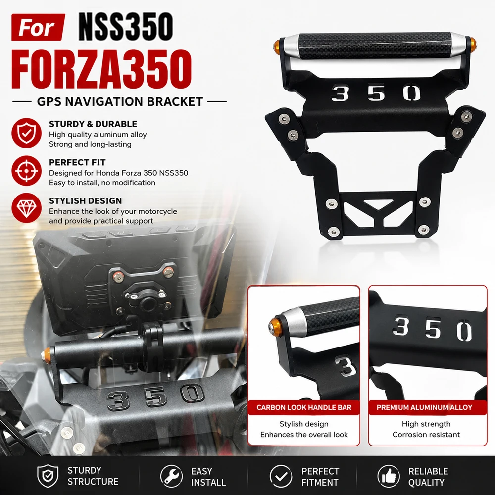Motorcycle Navigation Bracket GPS Phone Mount Adapt Holder CarbonSteel For Honda FORZA350 FORZA300 FORZA 350 300 NSS350 NSS 350
Motorcycle Navigation Bracket GPS Phone Mount Adapt Holder CarbonSteel For Honda FORZA350 FORZA300 FORZA 350 300 NSS350 NSS 350