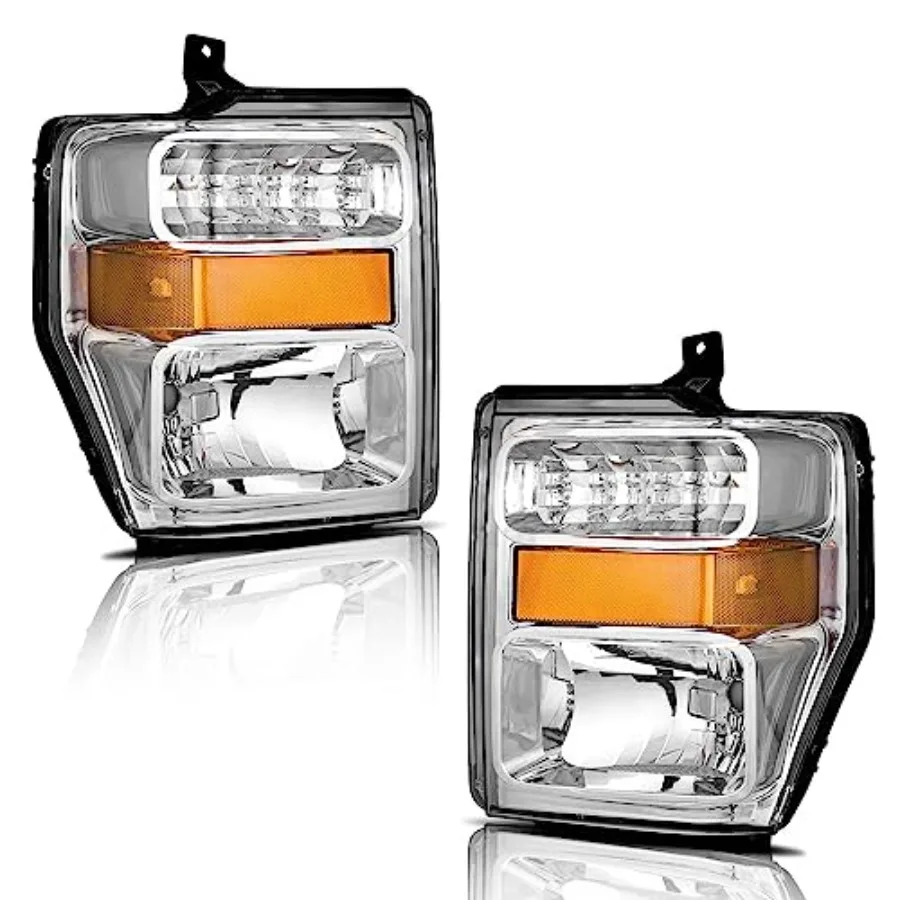 Anti-Fogging Headlights for 2008-2010 F250 F350 F450 F550 Super Duty Chrome Housing Amber Reflector Left and Right Side
Anti-Fogging Headlights for 2008-2010 F250 F350 F450 F550 Super Duty Chrome Housing Amber Reflector Left and Right Side