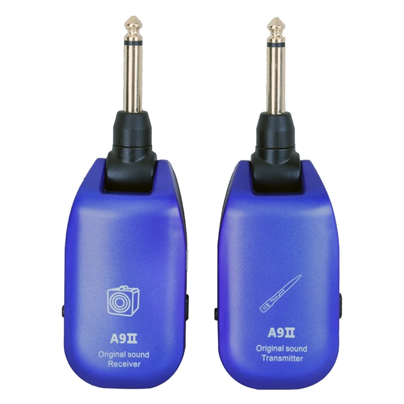 Wireless Guitar System 2.4G Rechargeable 4 Channels Guitar Transmitter Receiver for Electric Guitar Bass Blue
Wireless Guitar System 2.4G Rechargeable 4 Channels Guitar Transmitter Receiver for Electric Guitar Bass Blue