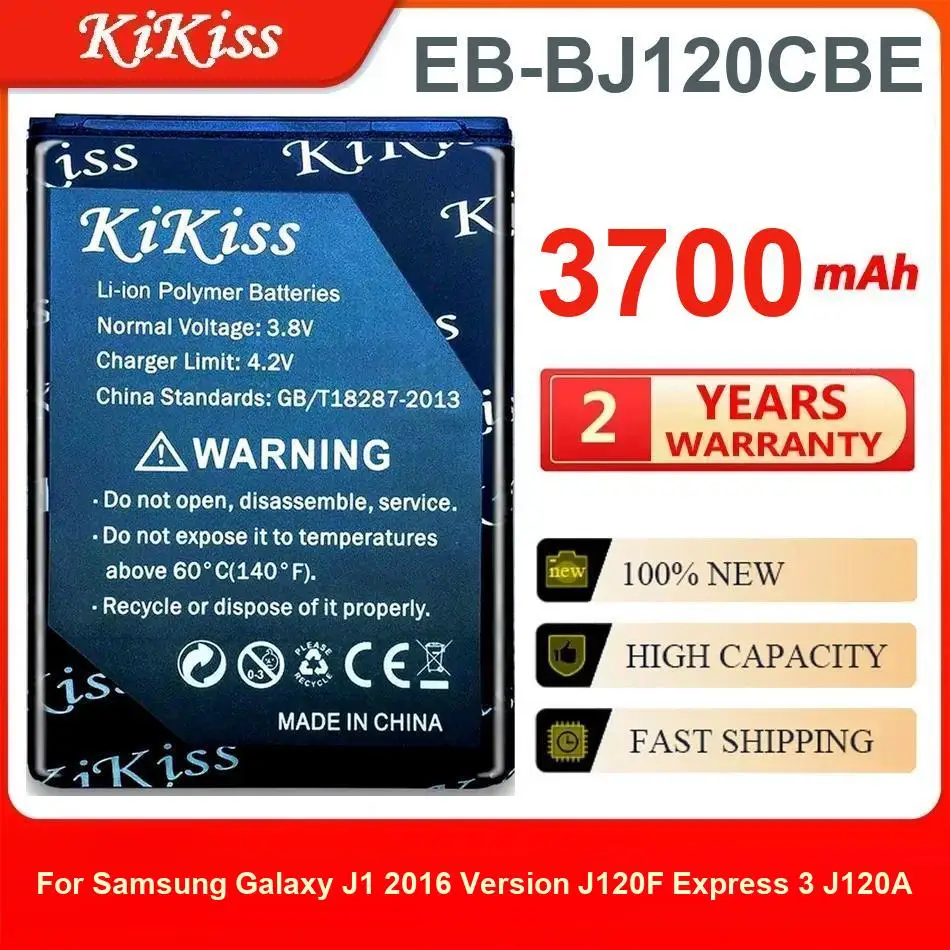 Аккумулятор Kikiss на 3700 мАч EB-BJ120CBE для Samsung Galaxy J1 2016 J120F Express 3 J120A J120T J120 SM-J120F
Аккумулятор Kikiss на 3700 мАч EB-BJ120CBE для Samsung Galaxy J1 2016 J120F Express 3 J120A J120T J120 SM-J120F