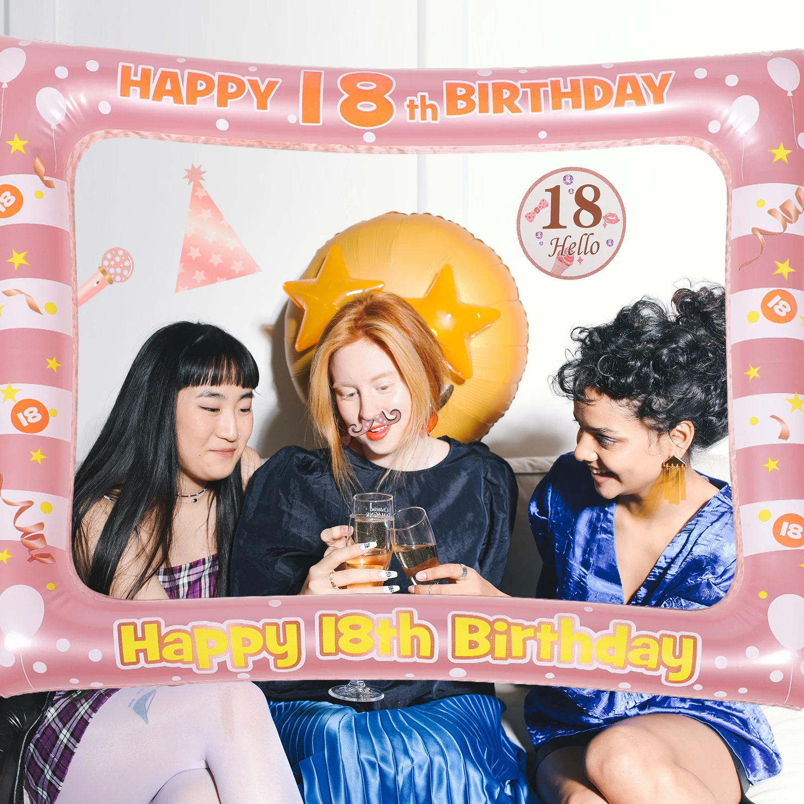 Inflatable Photo Pink Birthday H held Party Props 18 Years held Photo Props Lightweight Selfie Accessories
Inflatable Photo Pink Birthday H held Party Props 18 Years held Photo Props Lightweight Selfie Accessories