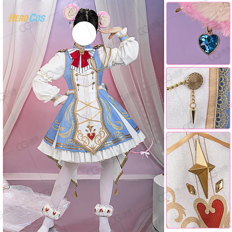 Красочный сценический костюм Otori Emu для косплея, платье Лолиты, аксессуары, реквизит для Хэллоуина, Рождества, ролевых игр для женщин
Красочный сценический костюм Otori Emu для косплея, платье Лолиты, аксессуары, реквизит для Хэллоуина, Рождества, ролевых игр для женщин