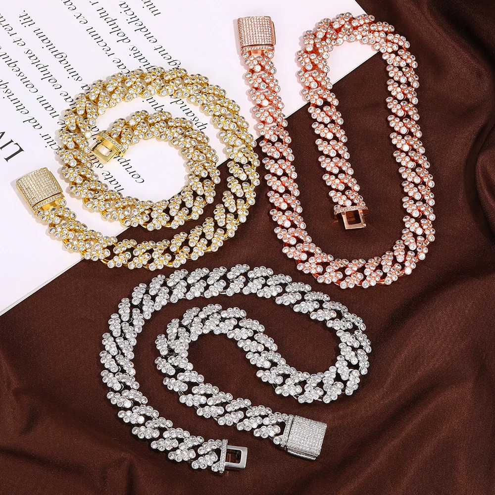ICECHARMI 18mm Iced Out Spherical Cuban Link Chain Necklace Luxury Cubic Zirconia Bracelet Fashion Hip Hop Jewelry Gift
ICECHARMI 18mm Iced Out Spherical Cuban Link Chain Necklace Luxury Cubic Zirconia Bracelet Fashion Hip Hop Jewelry Gift